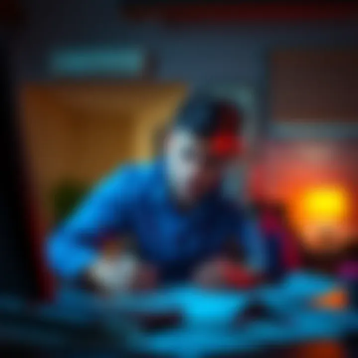 A person on the phone looking worried, with financial documents scattered on a desk, representing a scam involving fake security calls.