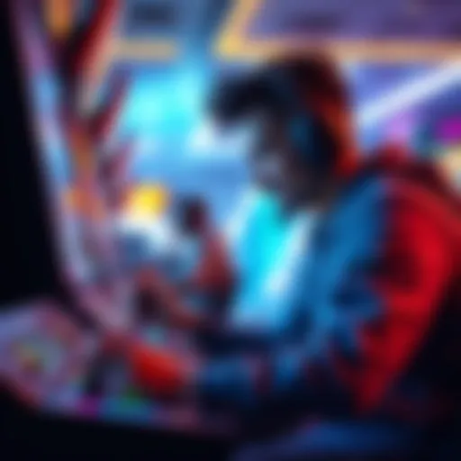 Free-to-Play Gaming Experience A F2P player enjoying an arcade game, focusing on strategies and maximizing gameplay without spending money.