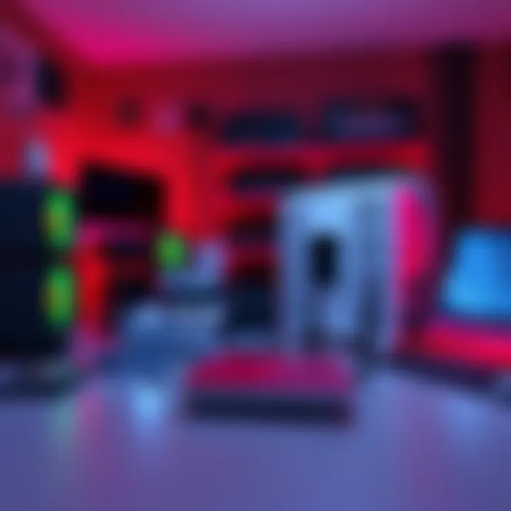 A home setup showing various hardware components for FreedomFi mining including LoraWan miners, cables, and a router