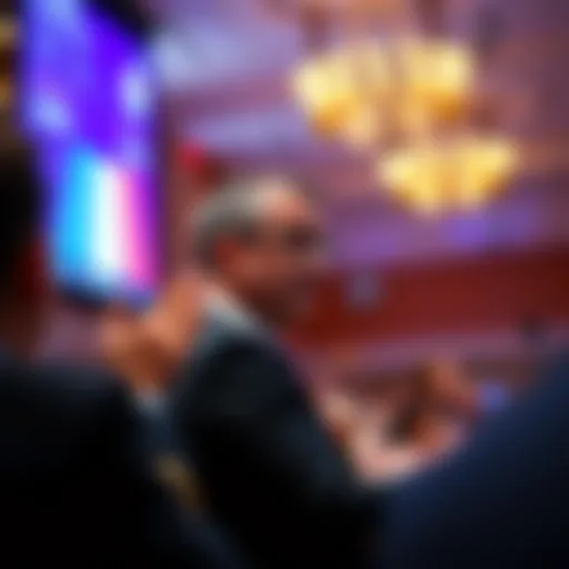 French finance minister giving a speech about euro-backed stablecoins at a conference