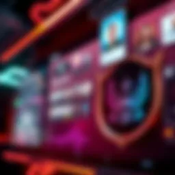 Concept image showing a digital friends list with user avatars and a clan emblem representing community engagement in gaming.