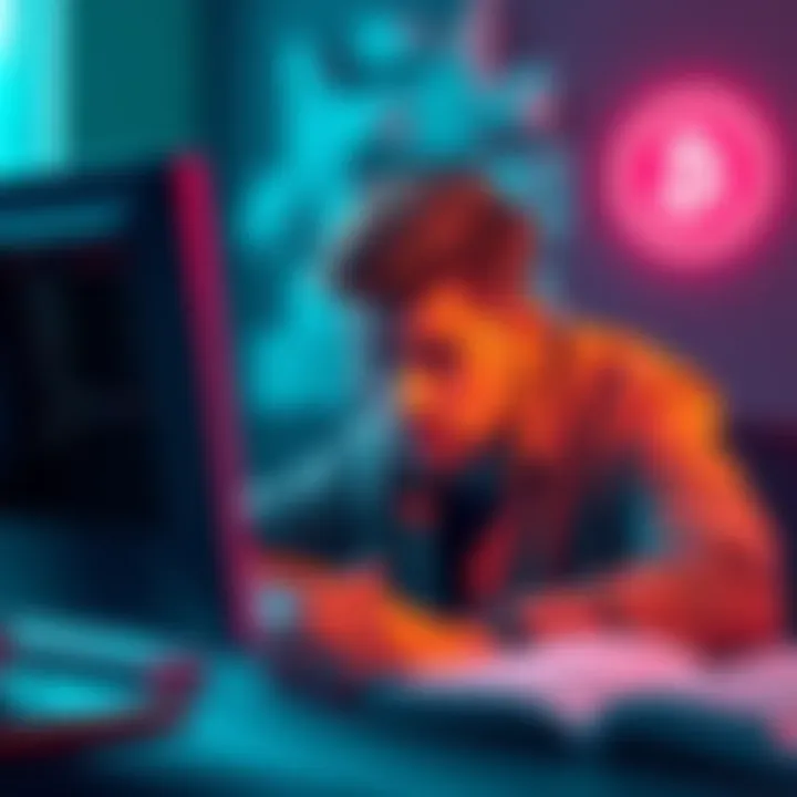 A person looking frustrated at their computer, seeking help for their locked Bybit account.