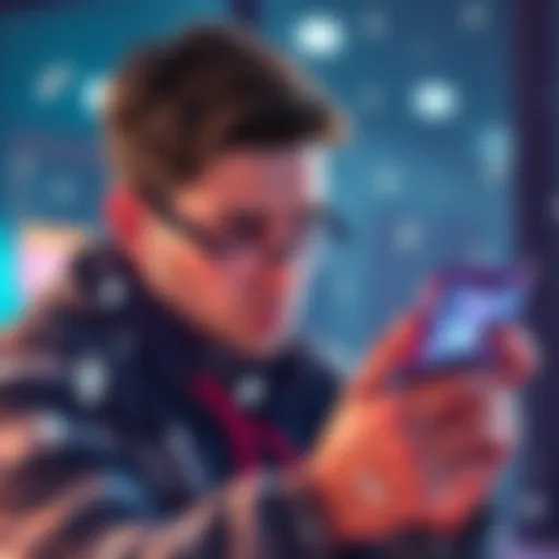 A person looking worried while checking their bank app showing frozen funds