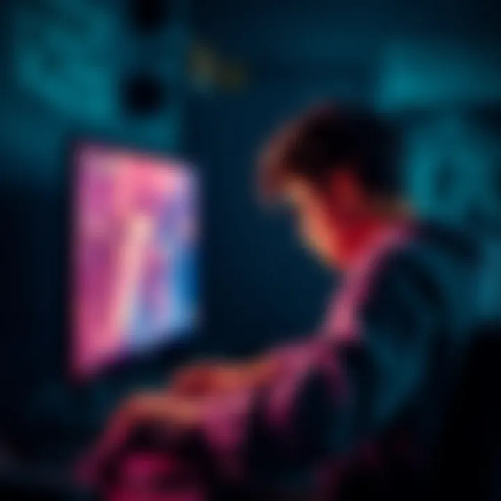 A gamer looks frustrated at their computer screen, showing a game level that remains unfinished, capturing the feeling of defeat after setbacks.