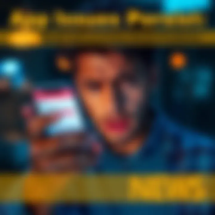 A person looking frustrated while holding a smartphone, showing an app with email confirmation and liveness check prompts on the screen.