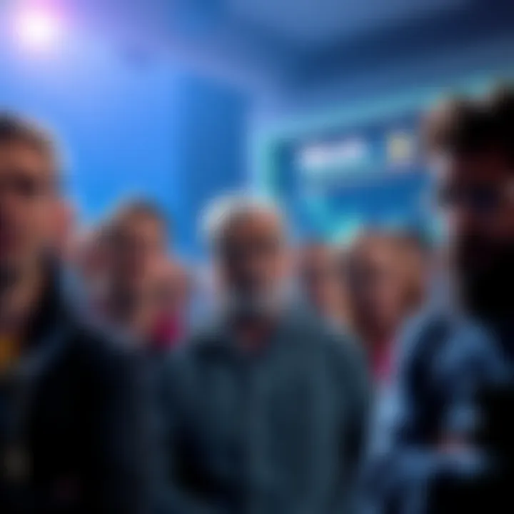 Frustrated Bitcoin forum users Group of people expressing frustration over moderators in a Bitcoin forum discussion