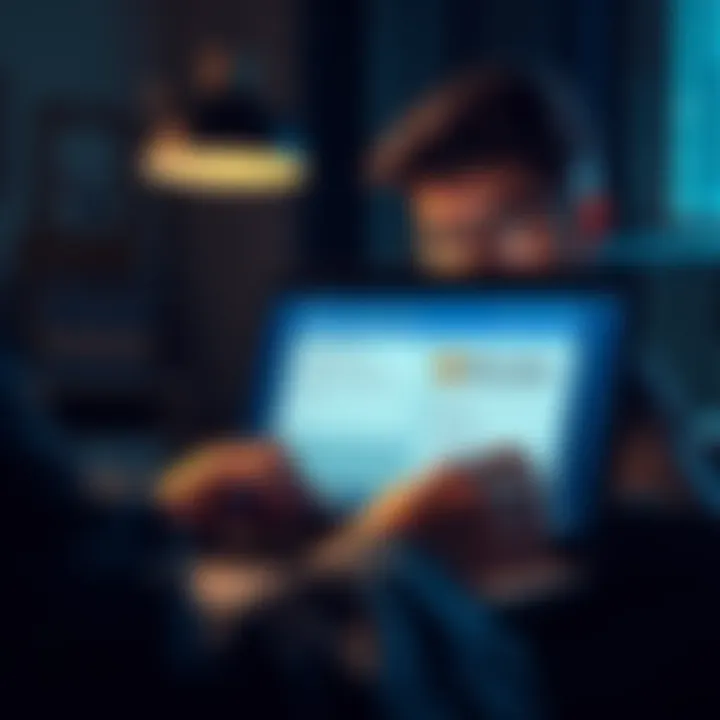 A person looking worried while viewing a Coinbase account on a laptop, with a Morpho loan notice on the screen