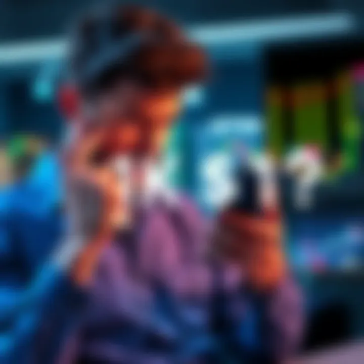 A person looking stressed while checking a crypto wallet on their phone, with financial charts displayed.