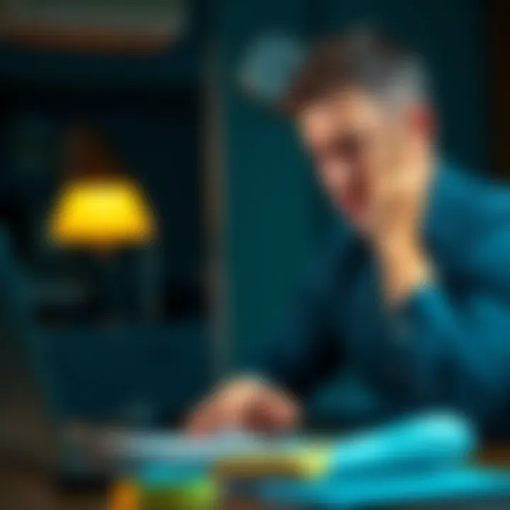 A person looking stressed while trying to upload tax documents on a computer, highlighting issues with CoinTracker subscription.