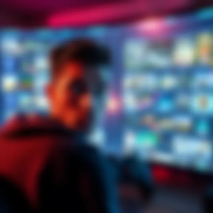 A gamer with a confused expression staring at a screen showing an empty game library, symbolizing disappearing achievements and games.