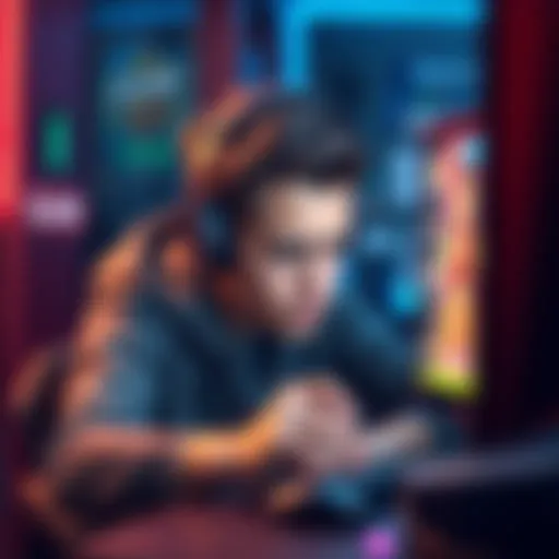 A gamer looking frustrated at their computer after a reward fails to register, showing disappointment and confusion.