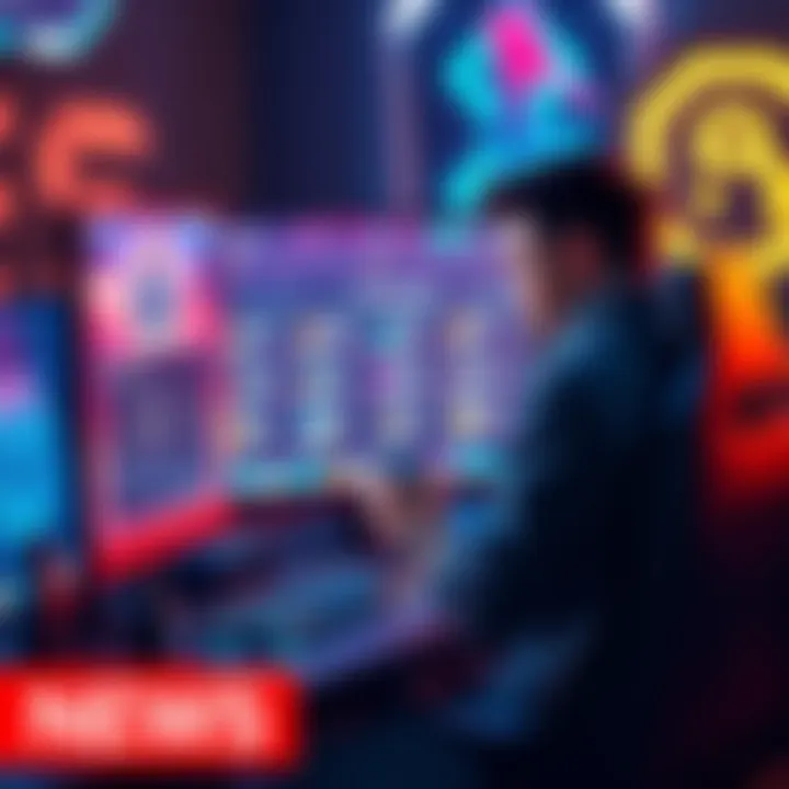 A frustrated gamer sitting at a computer, looking disappointed while reviewing monthly ladder goals with AMP missions on the screen.