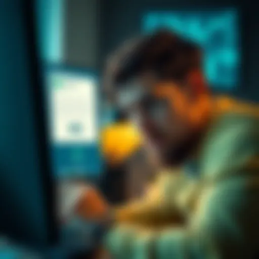 A person looking at a computer screen with a worried expression, showing a pending withdrawal and account closure notice from Kraken.