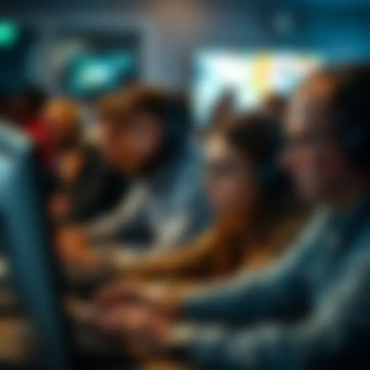 A group of people looking frustrated while waiting for support responses on their computers