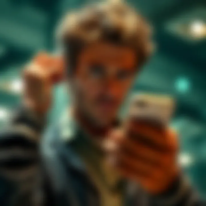 A person looks distressed while holding a phone, showing issues with accessing their Revolut account