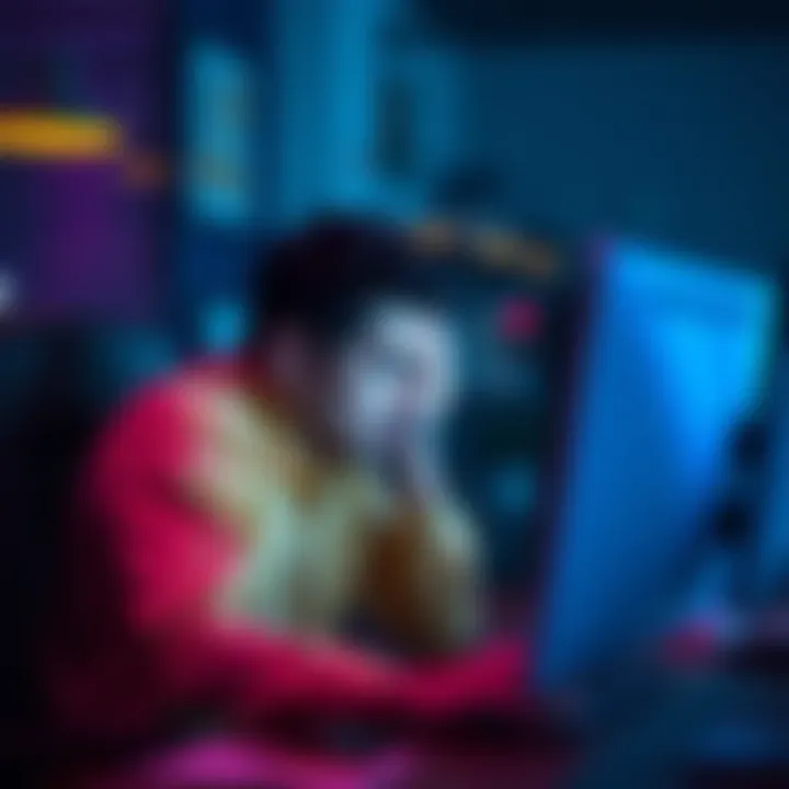 A person looking frustrated while trying to access online surveys on their computer