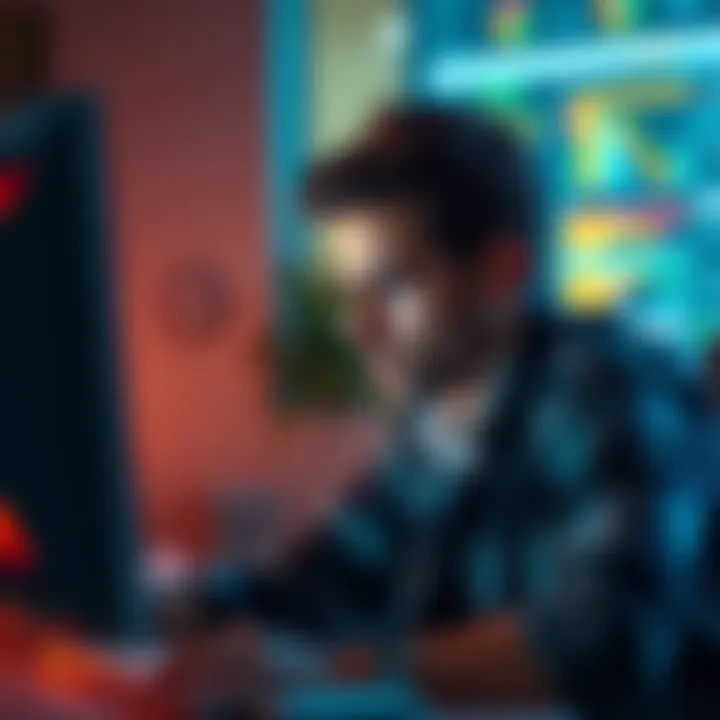 A person showing frustration while looking at a computer screen, indicating issues with fund withdrawal