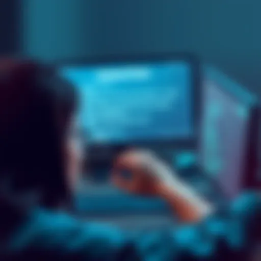 A frustrated person looking at a computer screen showing a deleted file notification, expressing regret over lost data