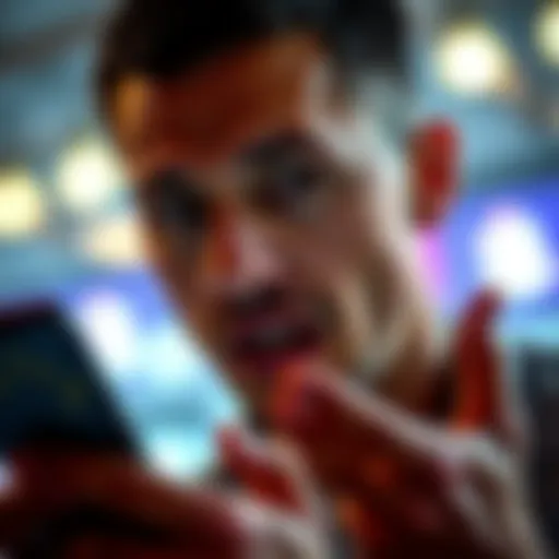 A person shows frustration while viewing their cryptocurrency wallet on a smartphone, reflecting difficulties in cashing out for purchases