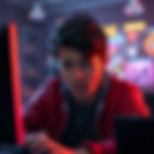 A person looking frustrated while trying to access new video games on a computer