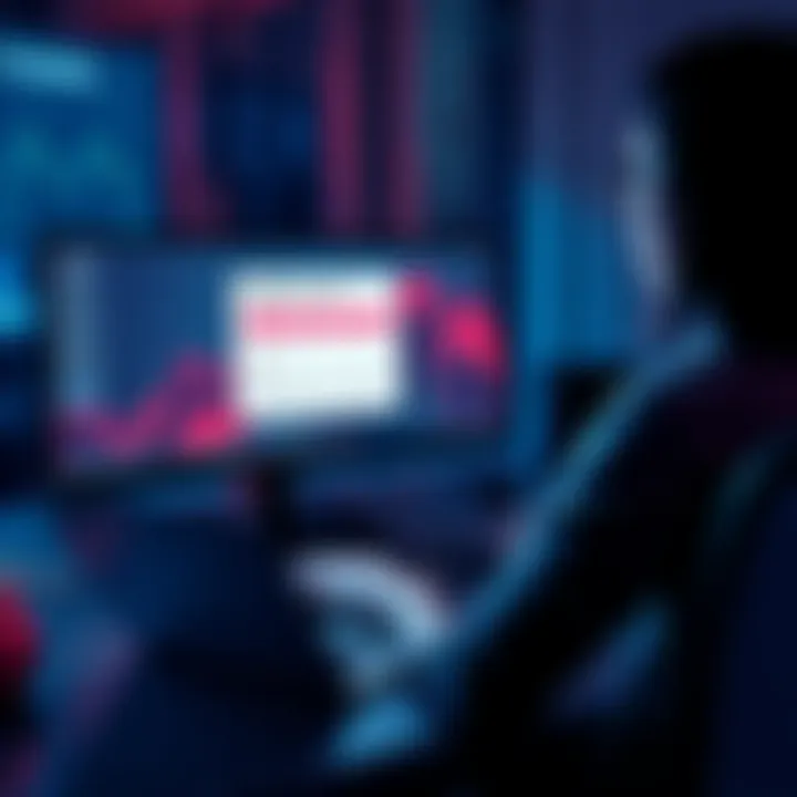 A person sitting at a desk, visibly frustrated while checking their closed Kraken account on a laptop, with a frozen funds notification on the screen