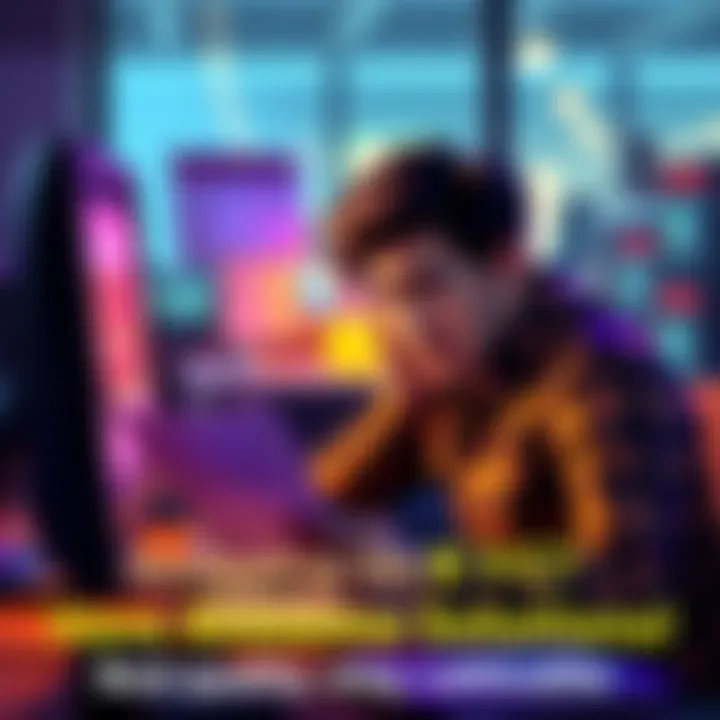 A frustrated person looking at documents and a computer screen while trying to complete KYC verification