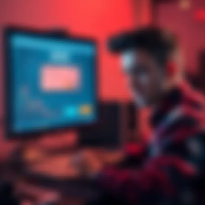 A person looks disappointed while checking their KYC rewards on a computer, showing a low payout alert on the screen