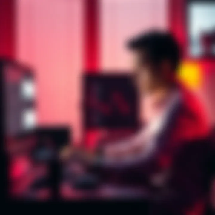 A person sitting at a desk with a laptop, looking frustrated while checking emails about their token recovery issue with Kraken.