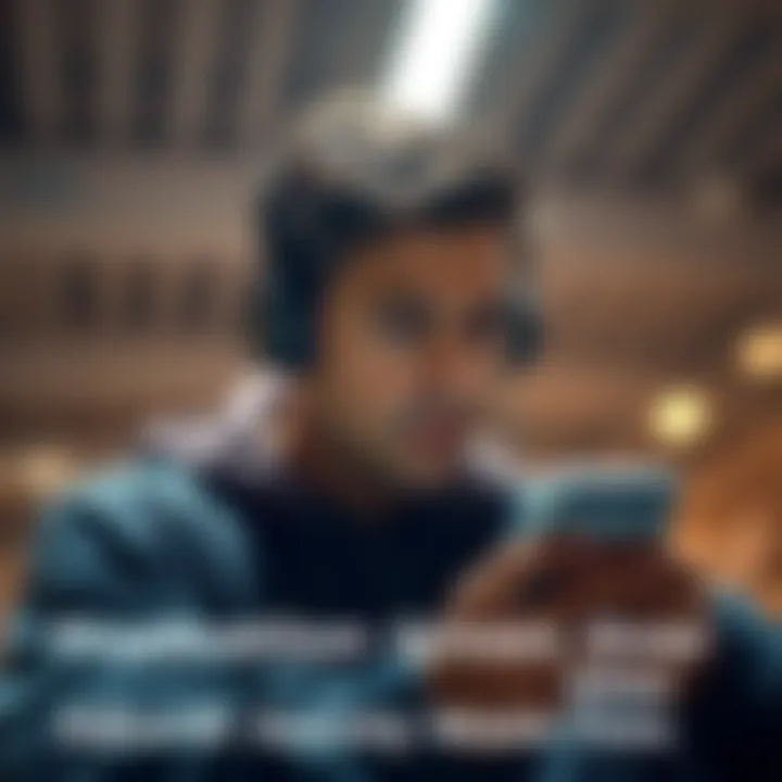 A person looks frustrated while answering a long survey on their phone, showing signs of dissatisfaction.