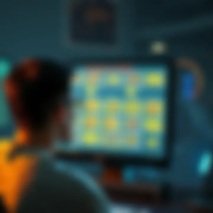 A gamer looks disappointed at a display of multiple common plots on a screen, showing frustration with their recent purchases.