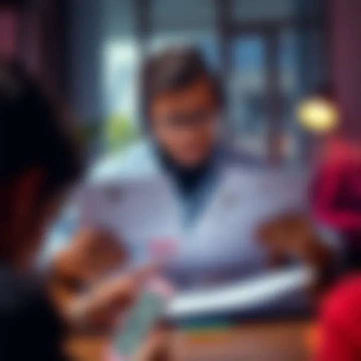 A person looking frustrated while holding rejected documents related to identity verification, surrounded by a laptop and a phone showing customer support chat.