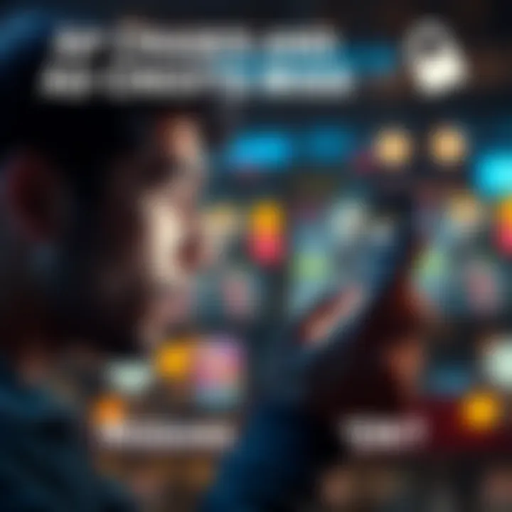 A person looking frustrated at their smartphone with a crashing app screen and missing ad credits