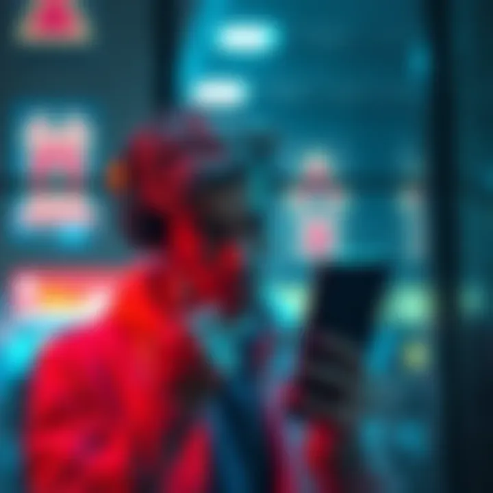 Frustrated user with phone A frustrated person looking at their phone, expressing disappointment in a money transfer process, symbolizing issues with Revolut compared to crypto transfers.