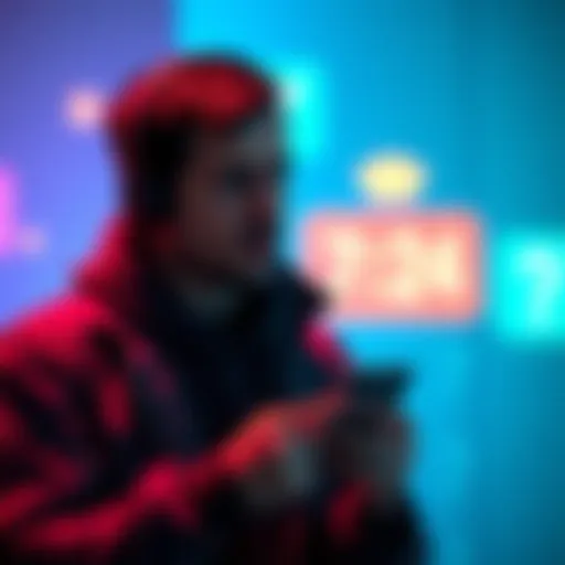 A person looking frustrated while holding a smartphone, showing issues with a Revolut account setup