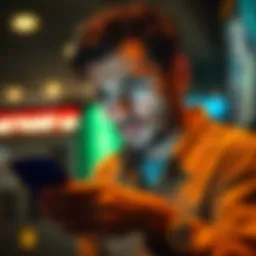 A person looking disappointed while holding a smartphone, showing frustration with Revolut ads