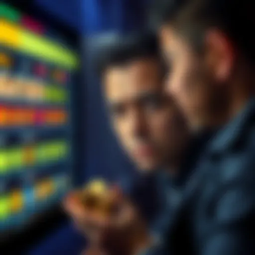 An unhappy person looking at bid tokens on a screen, showing signs of disappointment and frustration with the bidding system.
