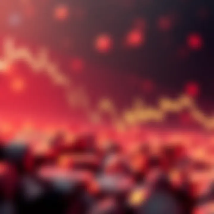 A graph showing the decline in cryptocurrency values after FTX's collapse, with a visual representation of lost wealth.