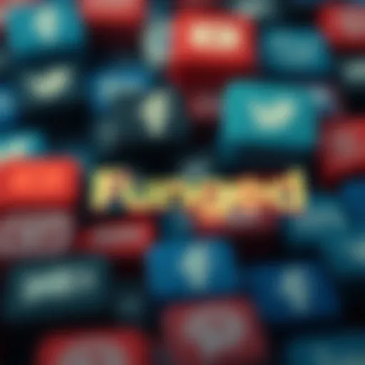 A graphic showing social media icons with the word 'Funged' prominently displayed, illustrating its significance in online discussions.