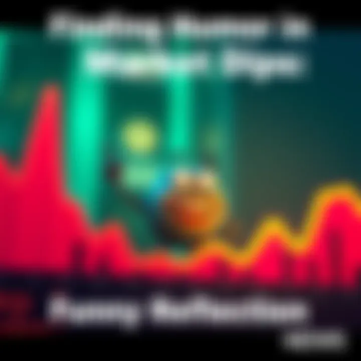 A humorous meme depicting a cartoon character looking at a downward trending graph with a smile, symbolizing optimism during market dips.