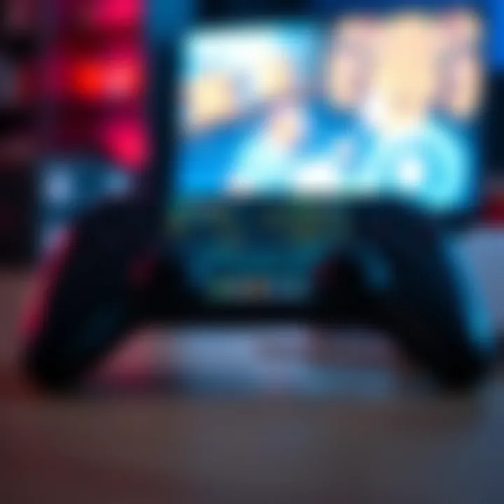 Game Controller and Smartphone Together A smartphone displaying a mini game interface, with a game controller next to it, illustrating tips for Android mini games.