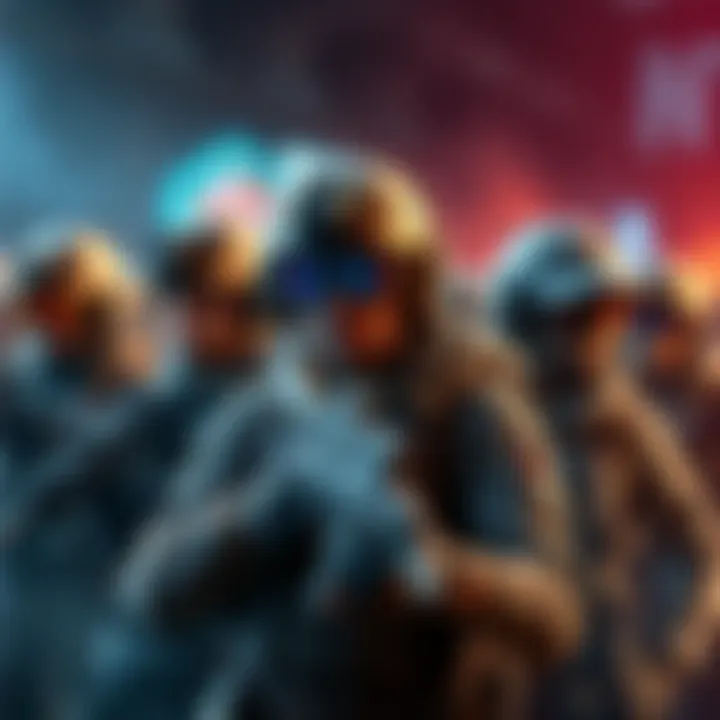 A group of gamers in battle gear strategizing for Season 5 without new weapons, showing determination and focus.