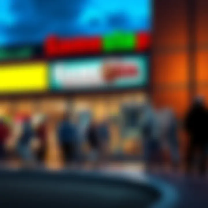 Gamestop store front with a sign advertising the midnight release for Ocarina of Time and a line of fans waiting outside in the evening.
