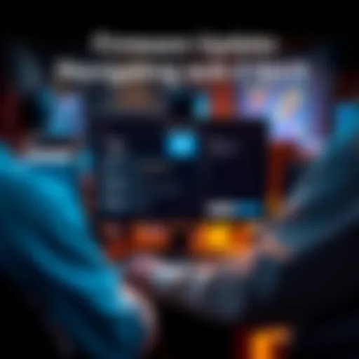 A person working on a computer screen displaying Garmin firmware updates and Playwright MCP settings.