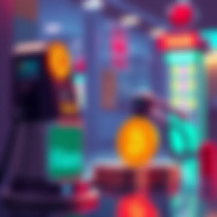 Illustration of cryptocurrency coins with gas pumps, symbolizing gas fees affecting crypto tax calculations.