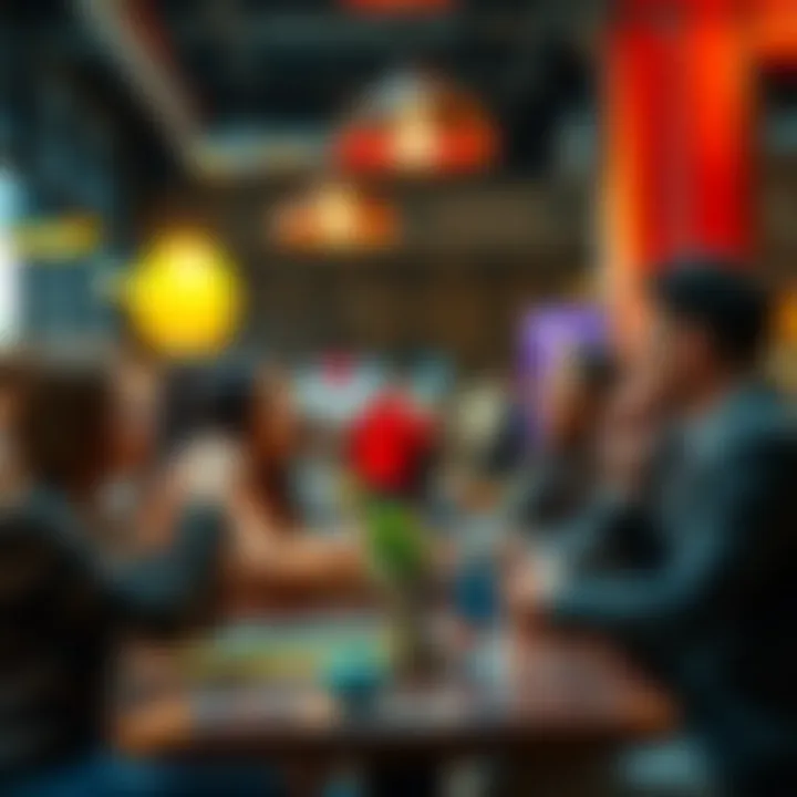 A diverse group of people of different ages discussing cultural trends in a cafe setting