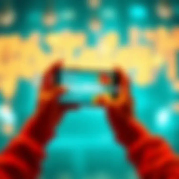 A person excitedly holding a smartphone showing a successful gift card transaction with points gained