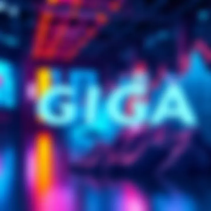GIGA logo with Solana colors and a rocket symbol, representing growth in the memecoin market