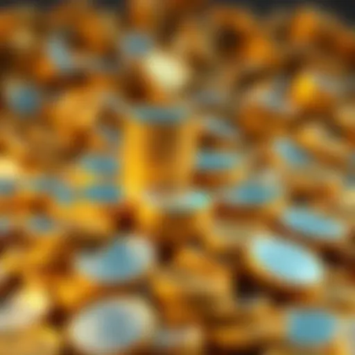 A pile of gold and silver coins stacked together, symbolizing new record prices for these metals.