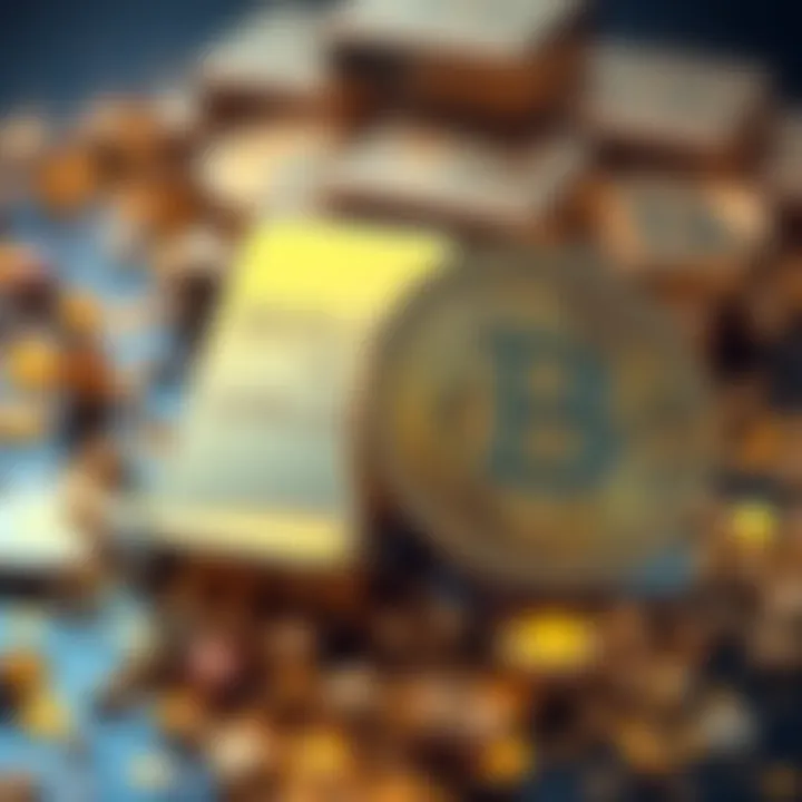 An illustration showing a gold bar next to a Bitcoin symbol, highlighting the contrast between the two as safe haven assets during market changes.