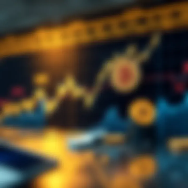 A chart showing the rise of gold prices alongside Bitcoin price surges, indicating market trends.